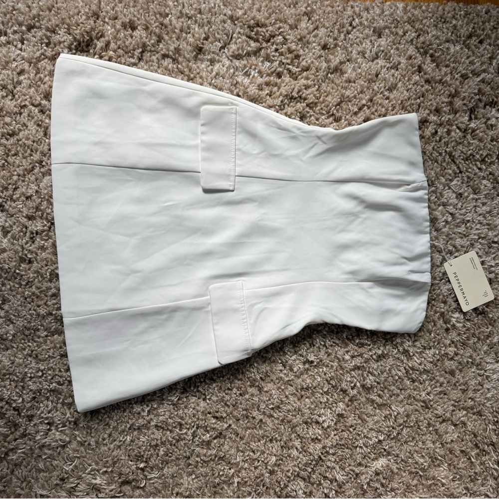 Peppermayo "Allora Strapless Mini Dress - White"